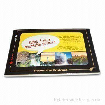 Paper Photo Frame with Recording Function and Broad Logo Printing Area